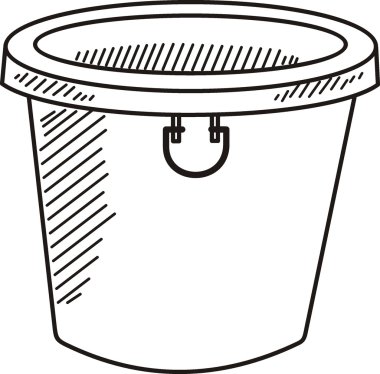 plastik kova. vektör