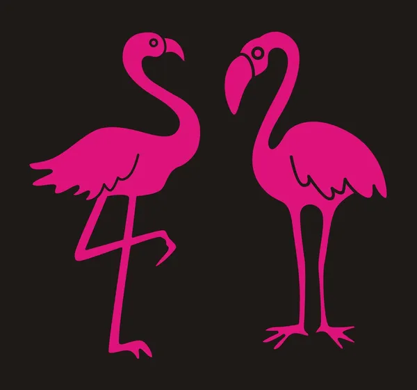 Розовый фламинго - векторная иллюстрация — стоковый вектор