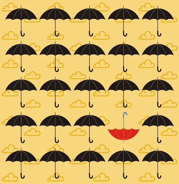 Paraguas vector colorido conjunto — Vector de stock
