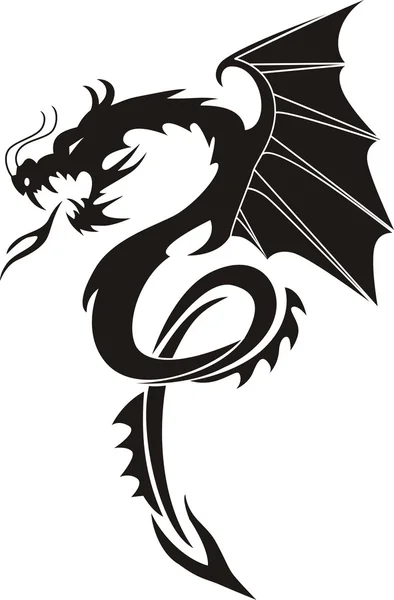 Dragon vectorillustratie — Stockvector