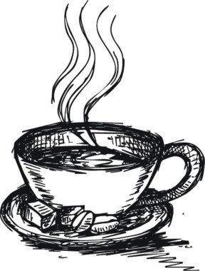 kahve ve şeker kroki