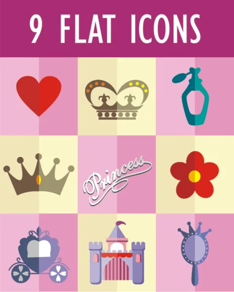 Princess flat icon — Stock Vector