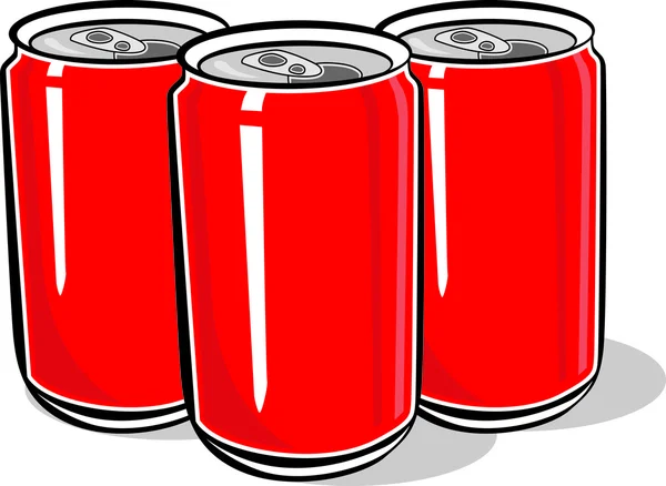 Three Aluminum Can — Stock Vector