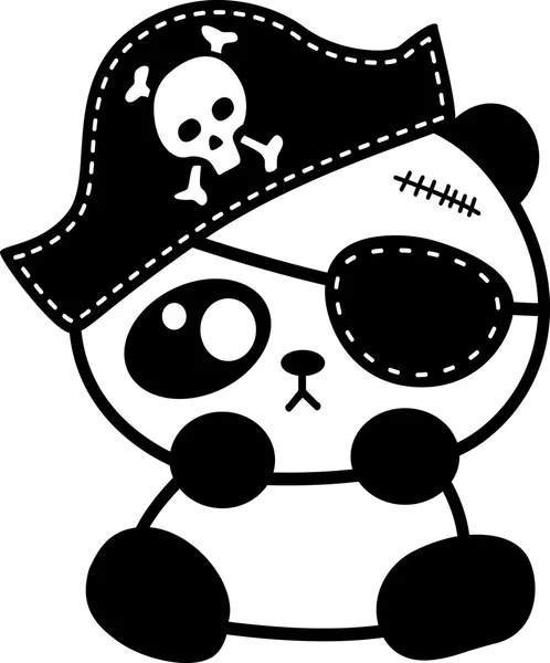 Pirata do panda . — Vetor de Stock