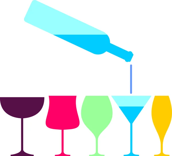 Bicchiere di vino pab — Vettoriale Stock