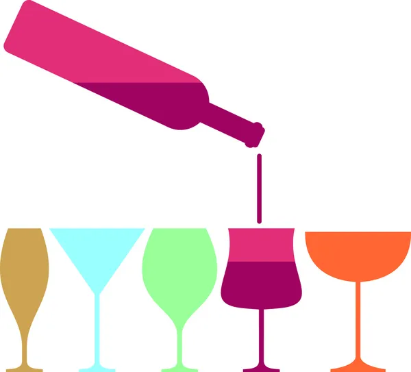 Şarap kadehi pab — Stok Vektör