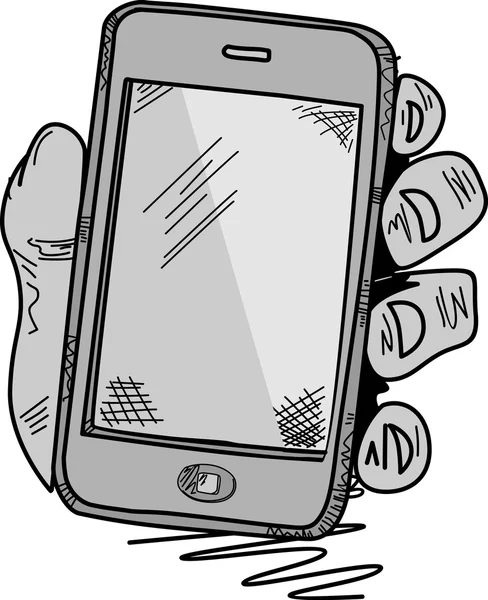 Mobilní doodle — Stockový vektor