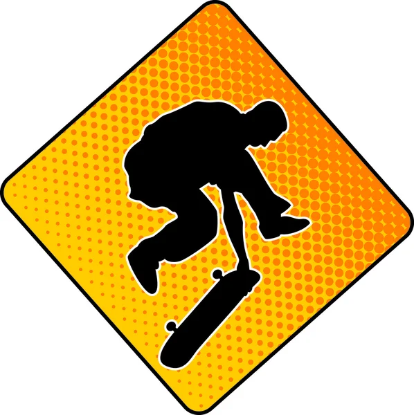 Dreng med skateboard – Stock-vektor