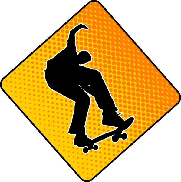 Ragazzo con skateboard — Vettoriale Stock