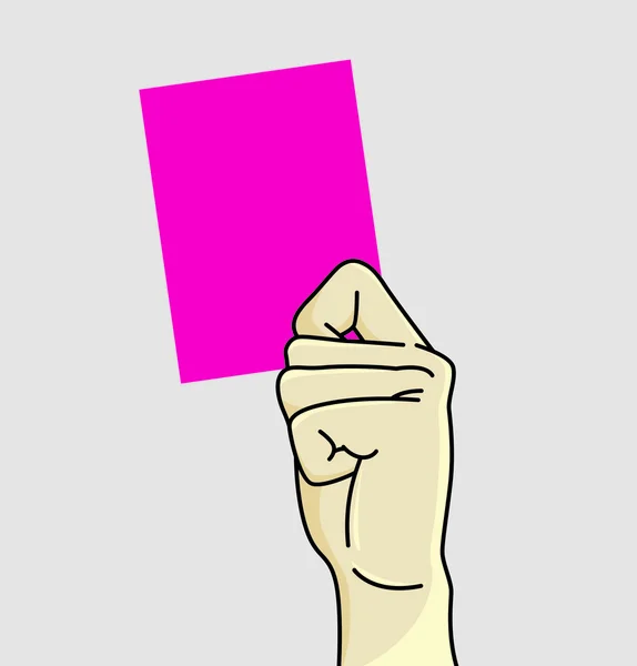 Hand hält eine leere Visitenkarte — Stockvektor