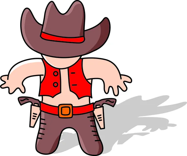 Cowboy in Aktion — Stockvektor