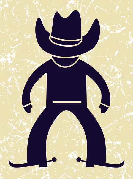 Cowboy in action — Stock Vector