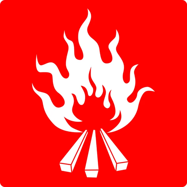 Fuego del campamento de madera — Archivo Imágenes Vectoriales