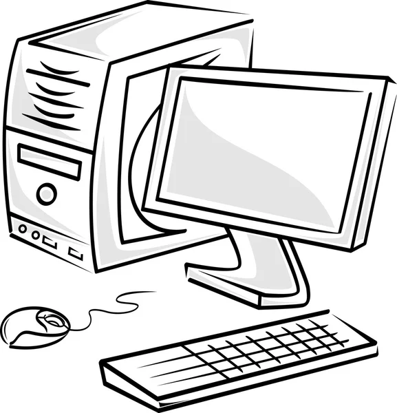 Desktop computer — Stock Vector