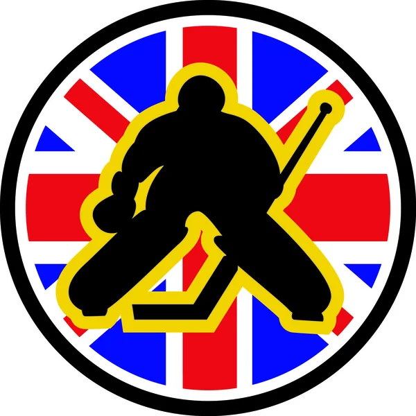 Liga de hockey sobre bandera británica — Archivo Imágenes Vectoriales