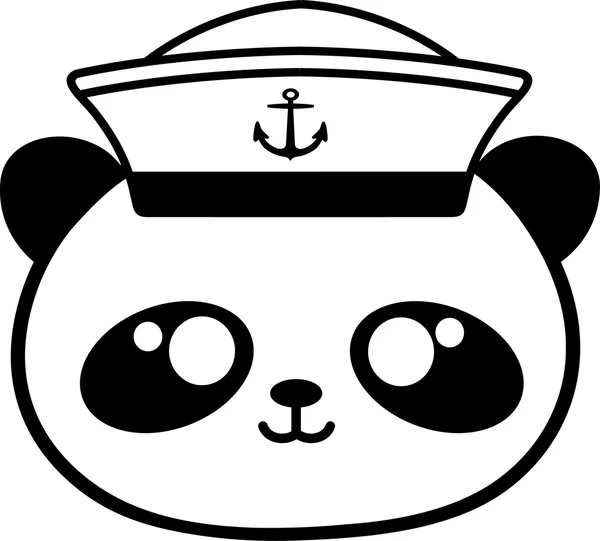 Lindos marineros panda — Vector de stock