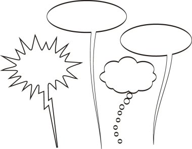 komik konuşma balonları koleksiyonu ayarla