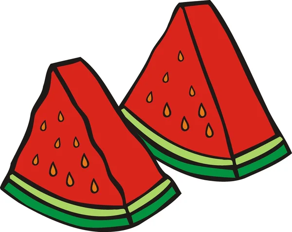 Watermelon slice — Stock Vector