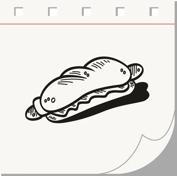 Sandwich doodle — Vector de stoc