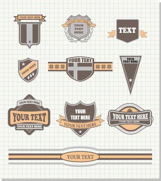 Retro labels — Stock Vector