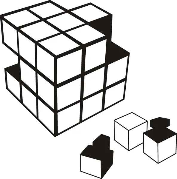 Illustration 3d du cube — Image vectorielle