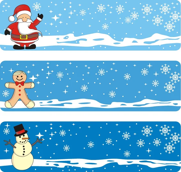 Holidays Banner Set — Stock Vector