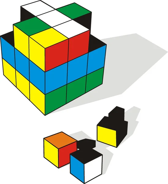 Ilustración 3d del cubo — Archivo Imágenes Vectoriales