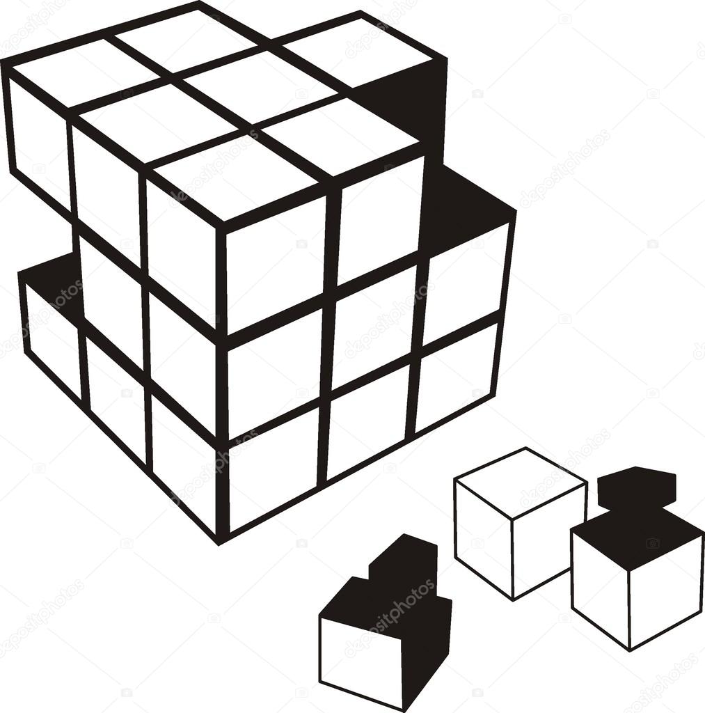3d illustration of cube