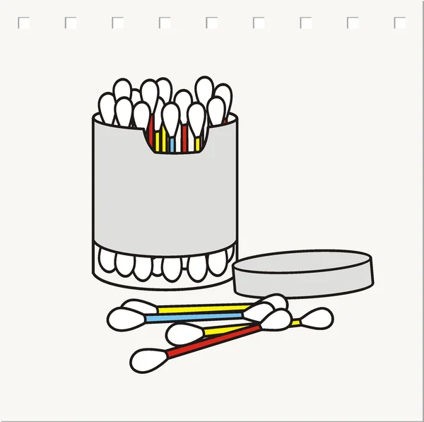 Bourgeons de coton hygiénique — Image vectorielle