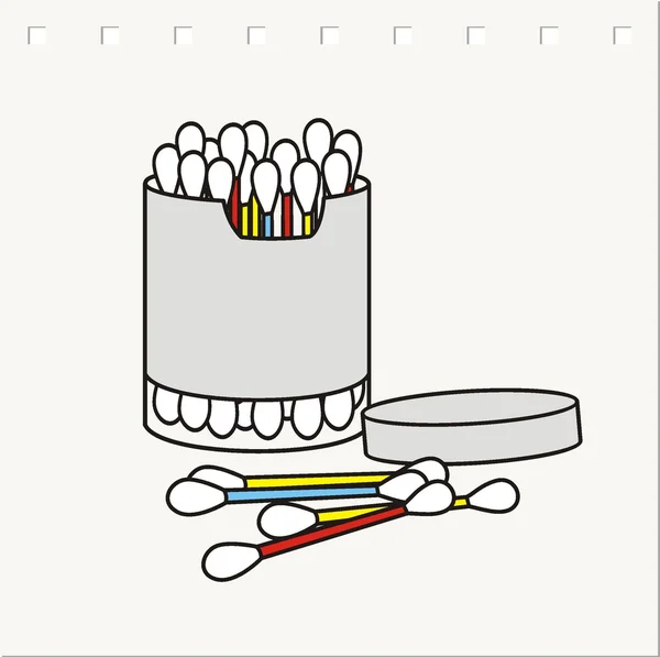 Yemas de algodón higiénico — Archivo Imágenes Vectoriales