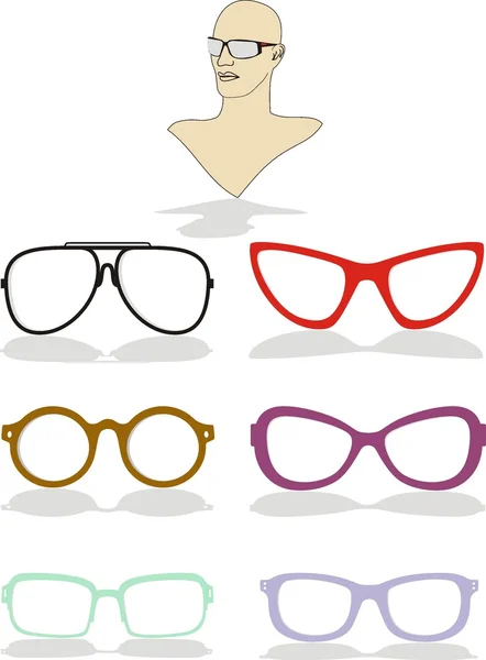 Collection de lunettes de soleil — Image vectorielle