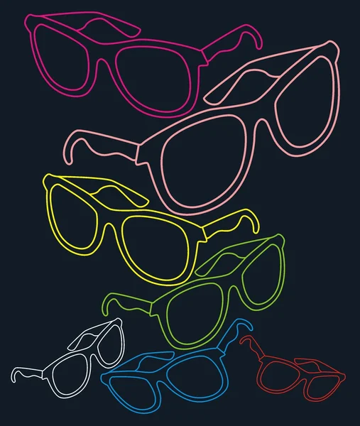 Colección de gafas de sol — Vector de stock