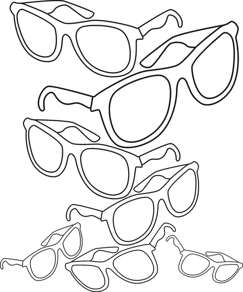 Collection de lunettes de soleil — Image vectorielle