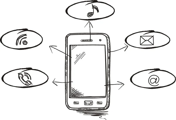 智能手机移动 — 图库矢量图片