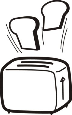 ekmek kızartma makinesi karikatür