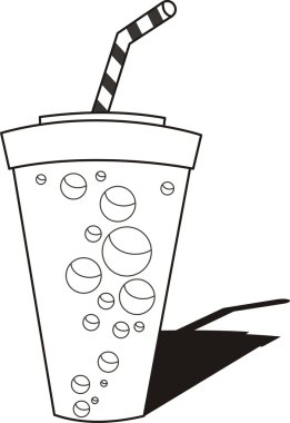 çizgili saman ile soda