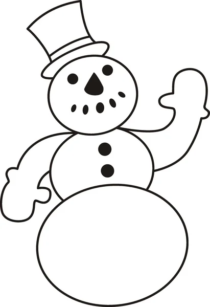 Hombre de nieve — Vector de stock