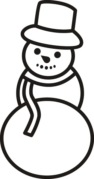 Boneco de neve — Vetor de Stock