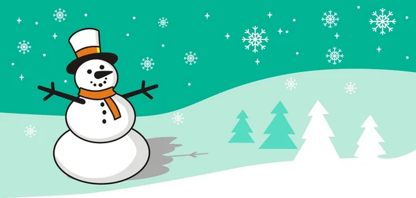 Snowman — Stock Vector