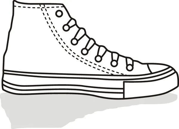高的运动鞋 — 图库矢量图片