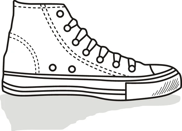 Hoge sneaker — Stockvector