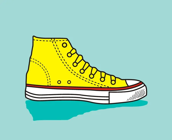 Hoge sneaker — Stockvector