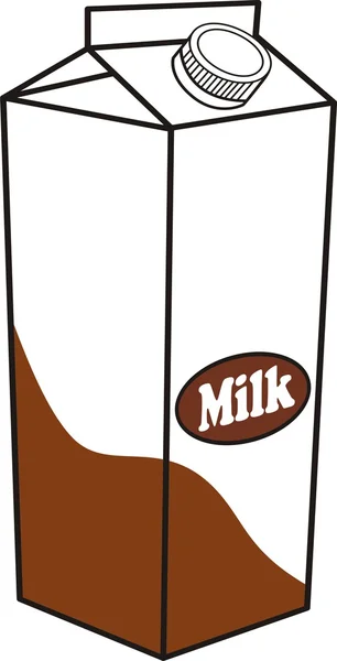 Melk dozen met schroefdop — Stockvector