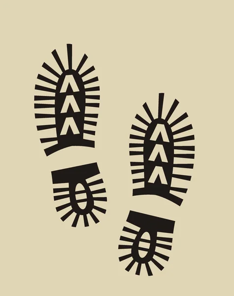 黑鞋印 — 图库矢量图片