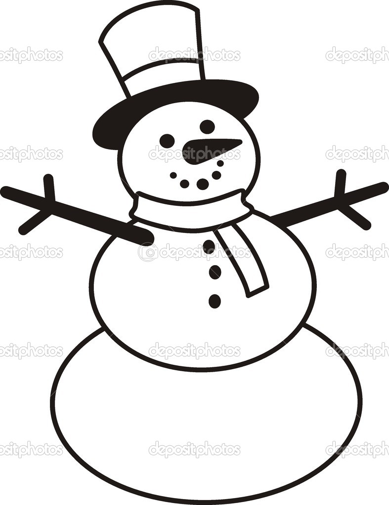 Snowman — Stock Vector © halimqd #43373665