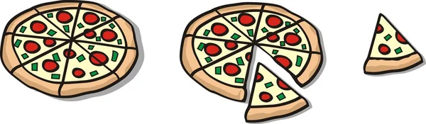 La pizza — Vector de stock