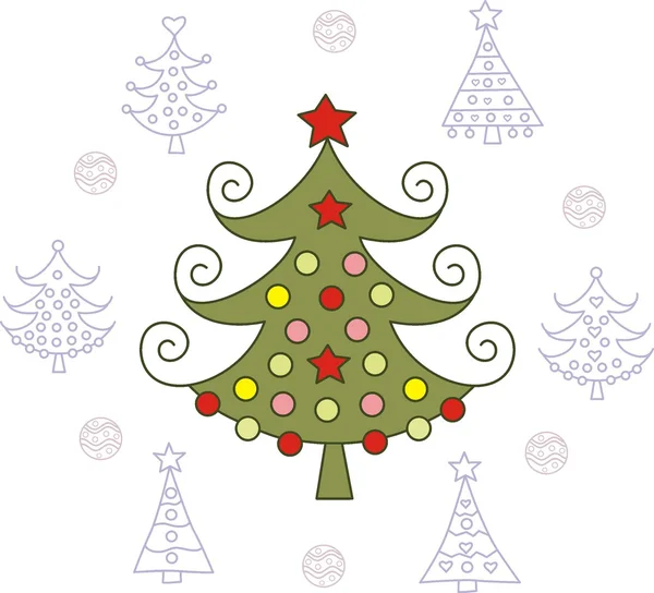 Christmas tree — Stock Vector