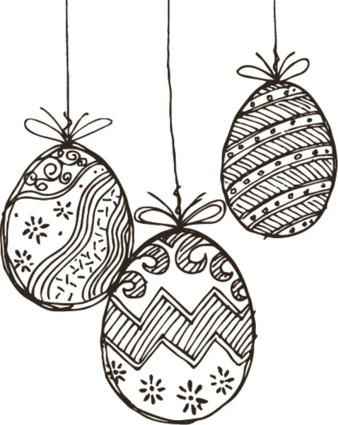 Sketch frohe Ostern — Stockvektor