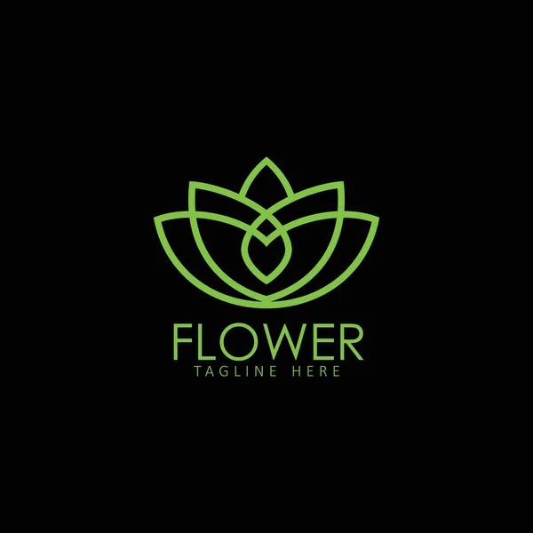 Lotus Flower Logotipo Abstracto Salón Belleza Spa Marca Cosméticos Estilo — Archivo Imágenes Vectoriales