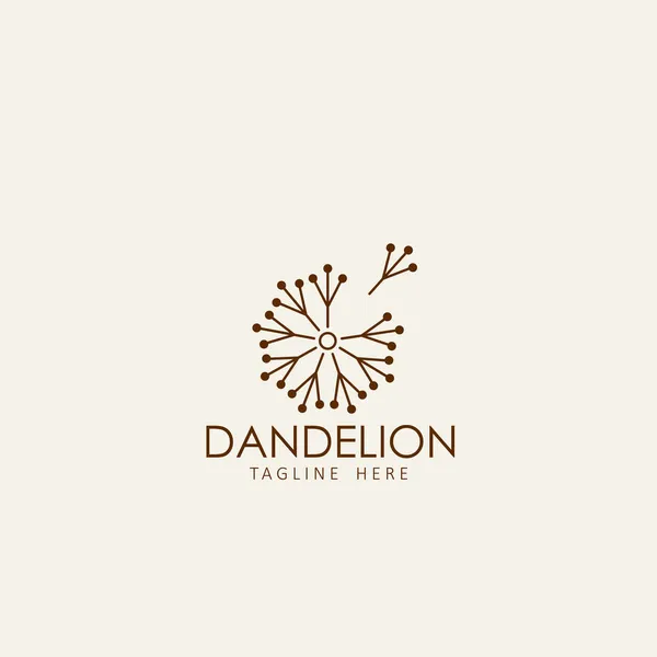 Dandelion Flor Logotipo Ícone Modelo Design Elegante Luxo Ouro Flor Vetores De Bancos De Imagens